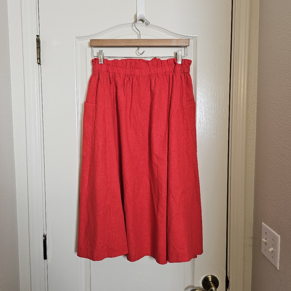 ASOS Red Midi Skirt - Picture 7 of 10
